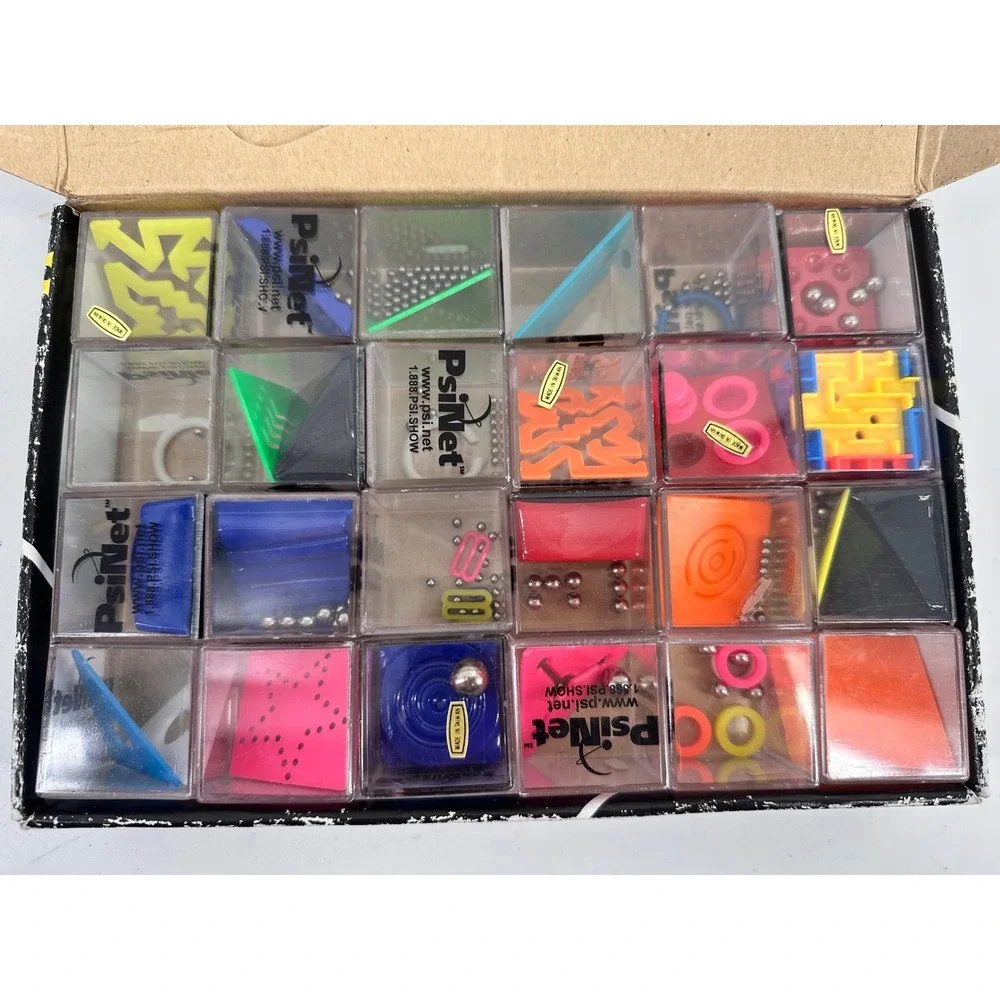 Vintage Hobby‎ Box Mind Teasers 24 Piece Dexterity Puzzle Set PSINet Branded Toy